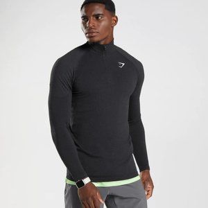 Gymshark Men's Vital 1/4 Zip - Black Size L - NWT $44
